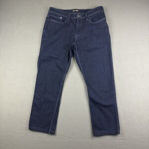 DU/ER Jeans Mens 34X27‎ Blue L2X Relaxed Taper Dark Wash Denim Stretch DUER